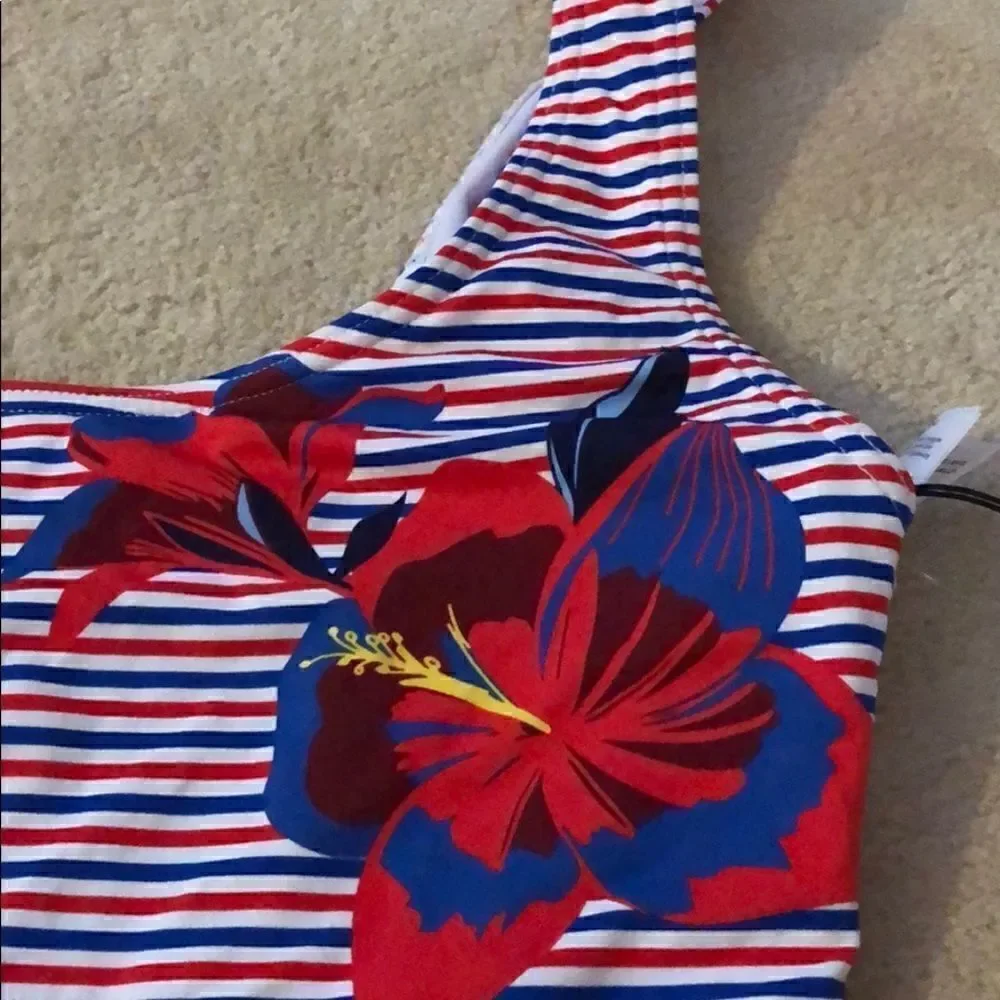NWT Onia Kelly 1-piece {Barney’s} XL Red/White/Blu